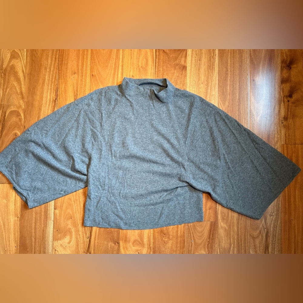 Gray Batwing cashmere sweater